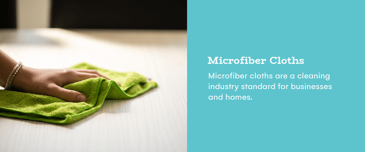 microfiber cloths are a cleaning industry standard